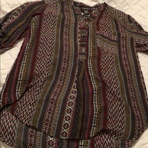 3/4 sleeve multi colored top